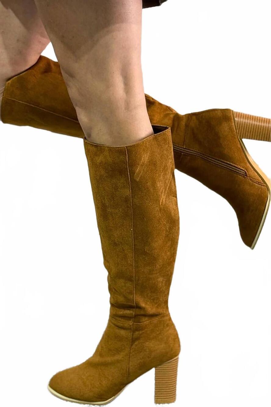 NEW PAPERDOLL women's canyon ground suede tall boot in brown